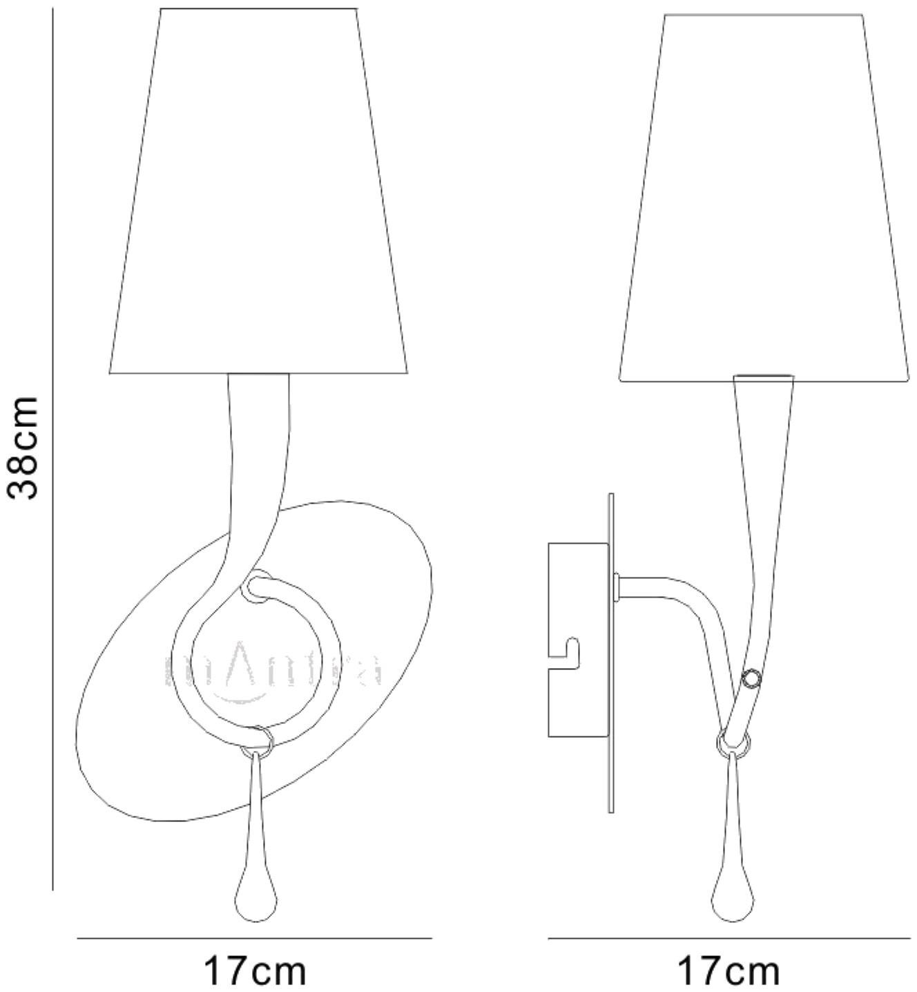 M0548/S/BS  Paola Switched Wall Lamp 1 Light